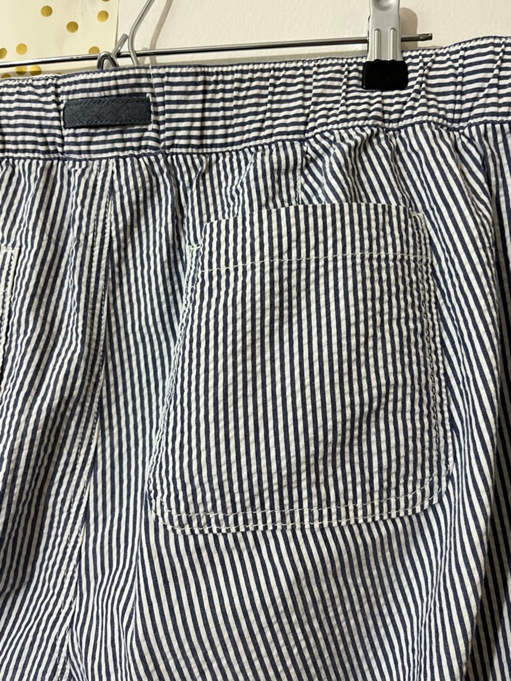 Lands' End Navy and White Vertical Striped 100% Cotton Pants size 16W - Picture 5 of 11